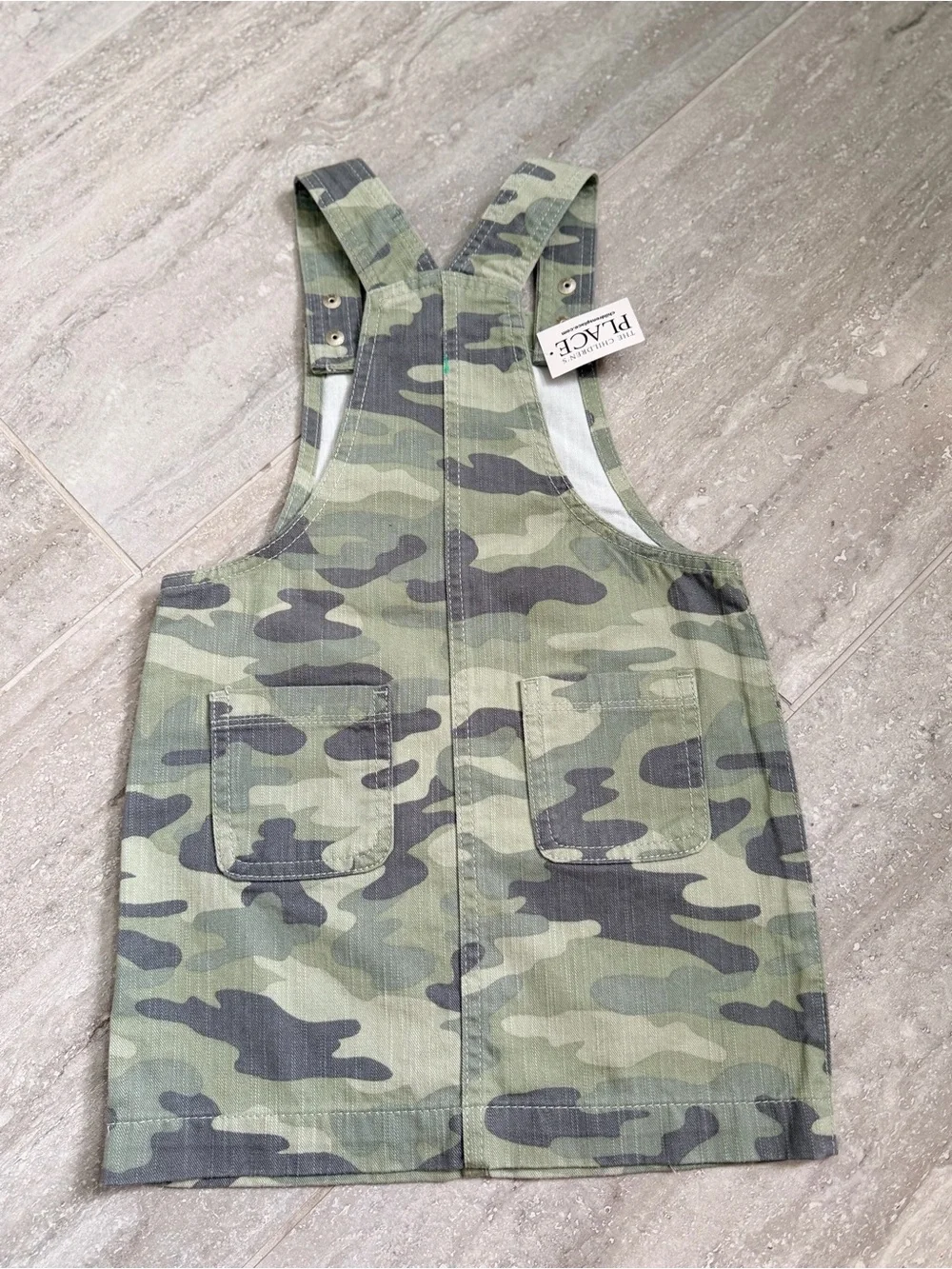 Girls 4 Camo Overall Dress NWT Cotton Utility Jumper School Daycare Toddler
